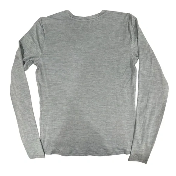 Vuori- Women's Long Sleeve Lux Crew in Flint Heather - Picture 2 of 3
